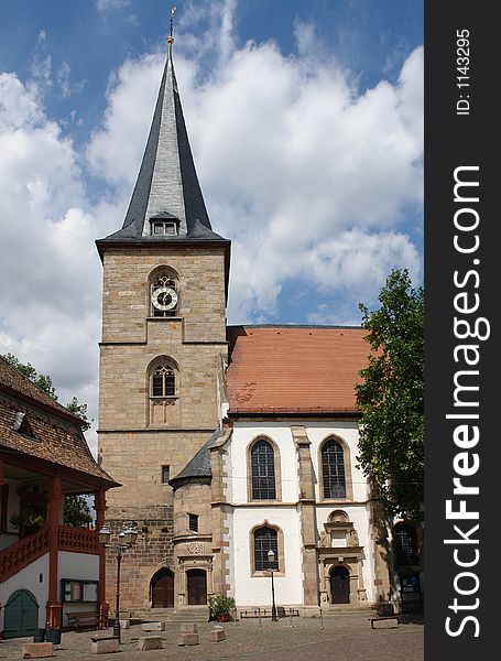 The old church at the small town of Freinsheim in the Palatinate area of Germany was first Roman Catholic before it was handed over to the Protestants after the Reformation. The old church at the small town of Freinsheim in the Palatinate area of Germany was first Roman Catholic before it was handed over to the Protestants after the Reformation.