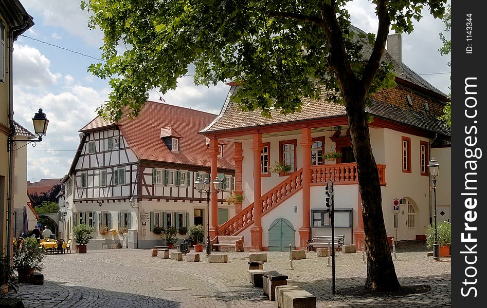 The tiny market square at the medieval town of Freinsheim in the Palatinate area of Germany was the site of hangings after revolts by farmers against the local nobility in the Middle Ages. The tiny market square at the medieval town of Freinsheim in the Palatinate area of Germany was the site of hangings after revolts by farmers against the local nobility in the Middle Ages.