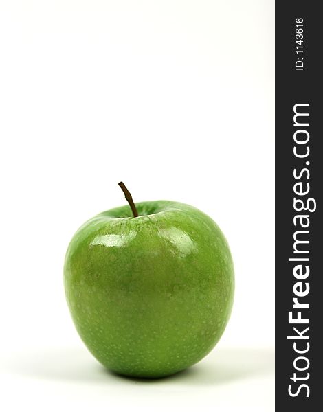 Apple against white isolated with copy space
