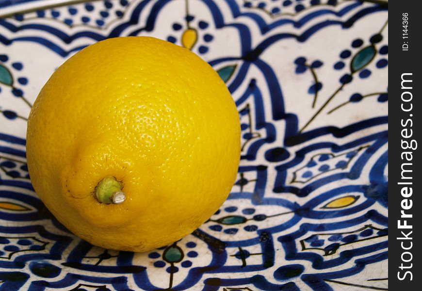 Closeup of a lemon