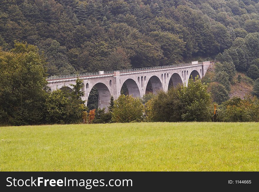 Roman railroad Viaduct in Germany. Roman railroad Viaduct in Germany.