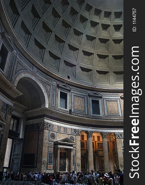 Rome, Italy, Pantheon temple, interior
