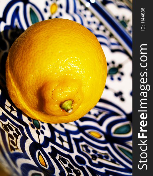 Closeup of a lemon