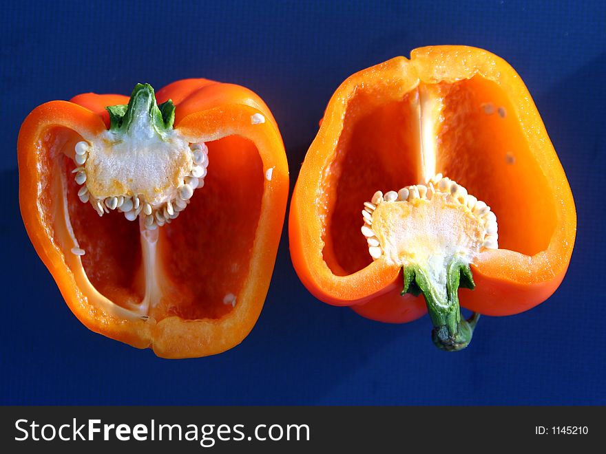 Orange peppers for a summertime food