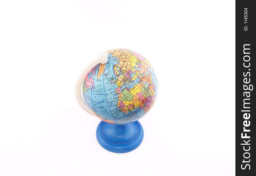 Globe  (Africa and Europe) on the white background