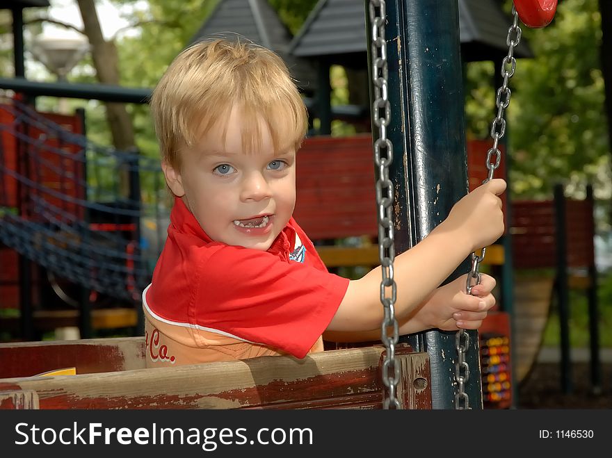 Young boy at playground