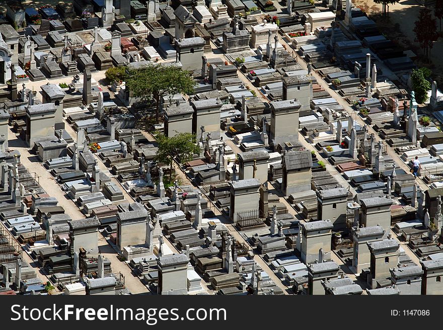 Cemetary aerial view
