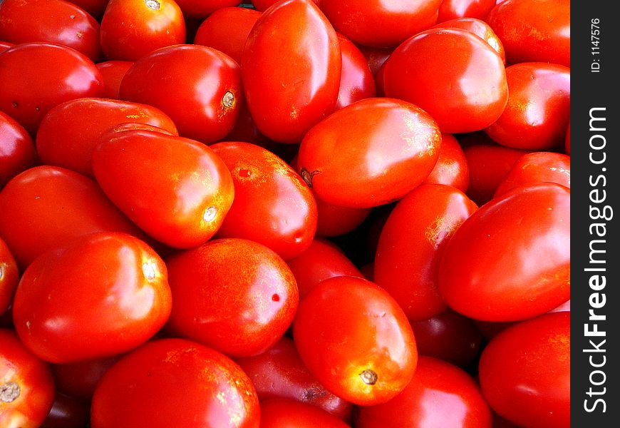 Roma Tomatoes Stacked For Sale