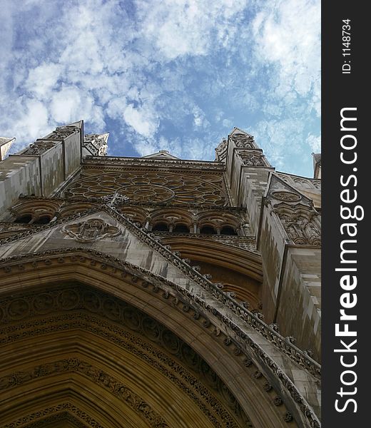 The gates to Westminster Abbey - famous cathedral in London. The gates to Westminster Abbey - famous cathedral in London