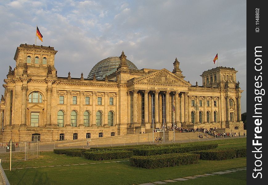 The German Reichstag in Berlin. The German Reichstag in Berlin