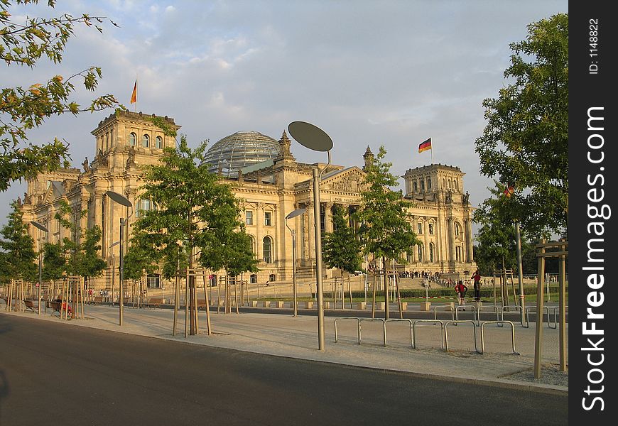 The German Reichstag in Berlin. The German Reichstag in Berlin
