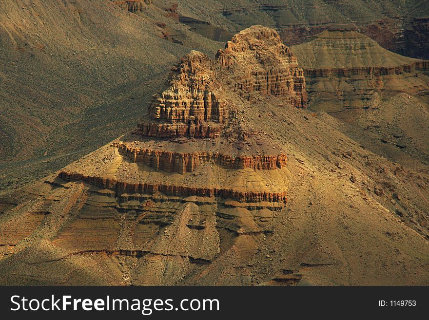 Eroding stone formation, Grand Canyon National Park. Eroding stone formation, Grand Canyon National Park