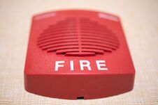 Square Red Fire Alarm Royalty Free Stock Photos