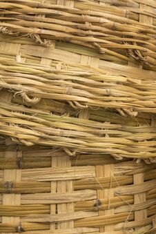Bamboo Stack Basket Weave Background Stock Image