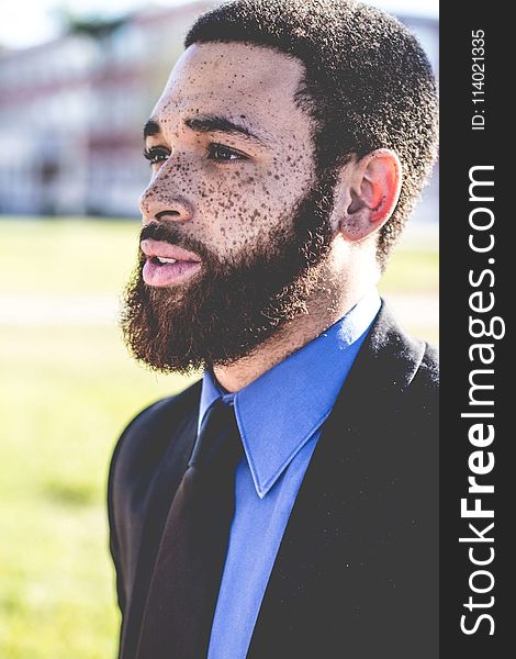 Man in Black Formal Suit