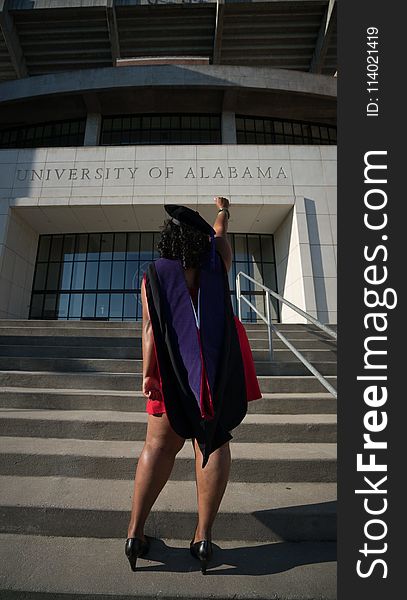 Woman Standing in Front of University of Alabama