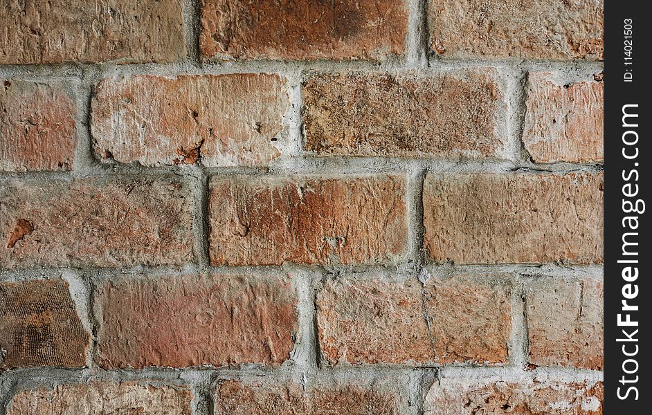 Stock Photography of Brown Bricked Wall