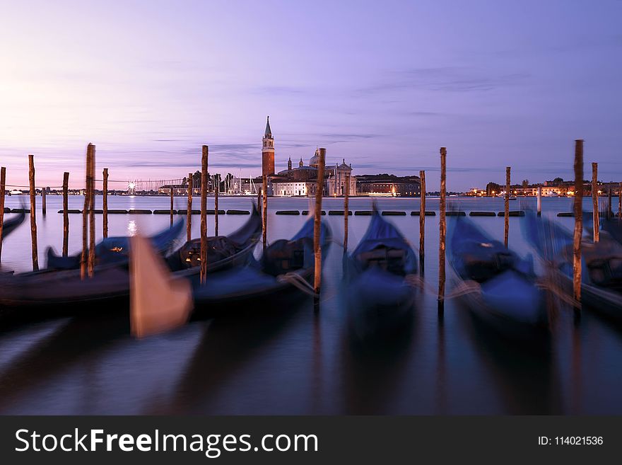 Gondola Boats in Venice Italy