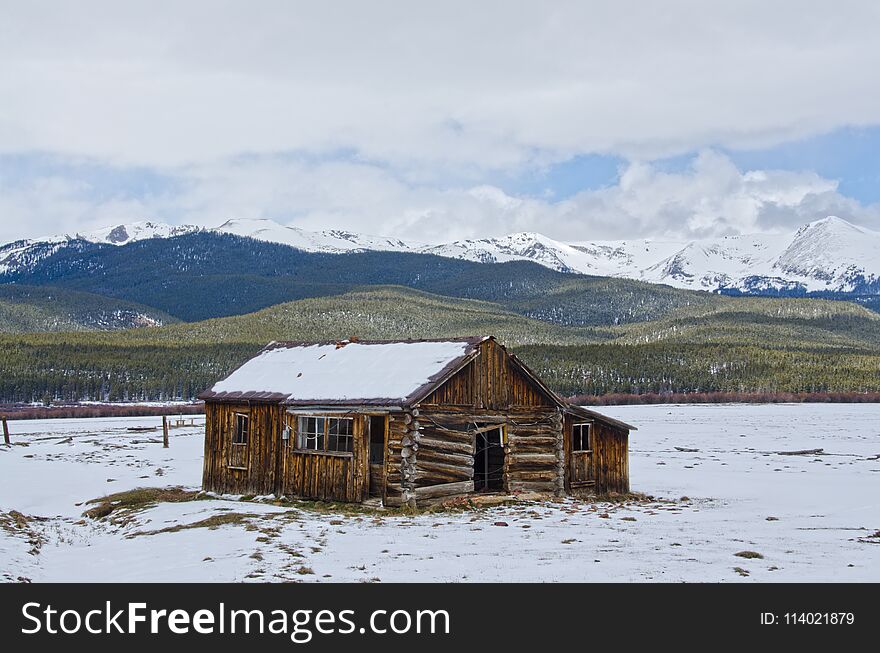 Old Log Cabin In The Mountains