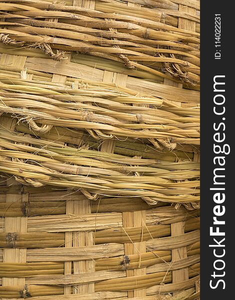 Background of texture of stack big bamboo basket weave. Background of texture of stack big bamboo basket weave