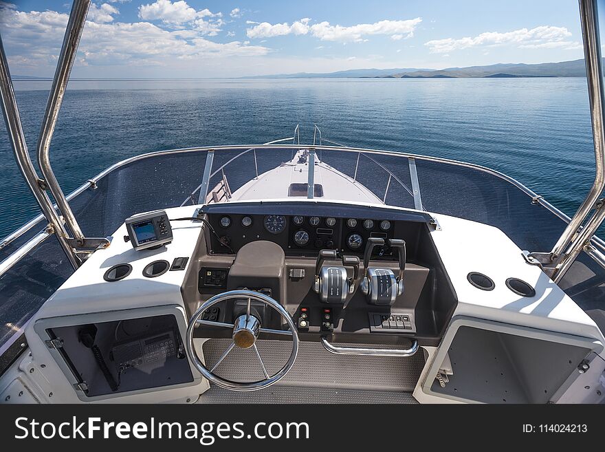 High-speed Boat On The Lake