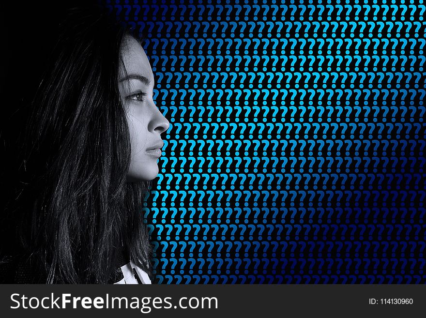 Blue, Black, Photograph, Girl