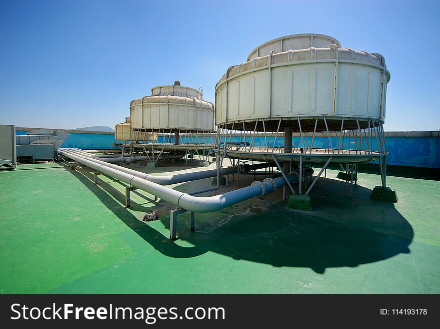 Cooling Tower On A Rooftop - Air Conditioning Systems