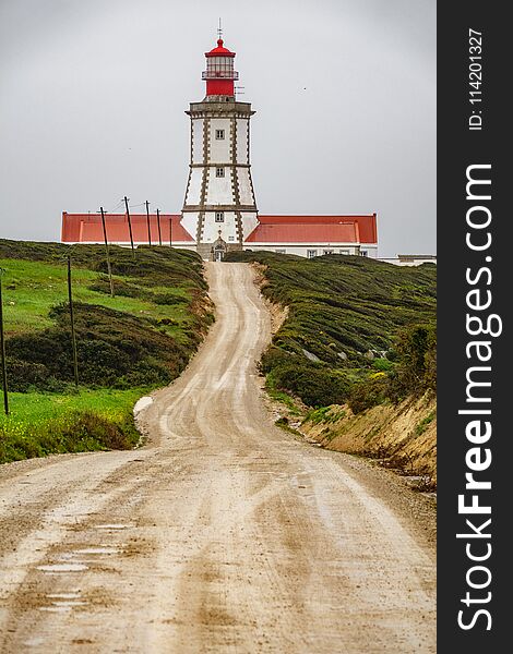 Cape Espichel Lighthouse And Track