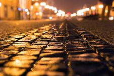 City Street In The Night Stock Photos City Street In The Night Stock Photos