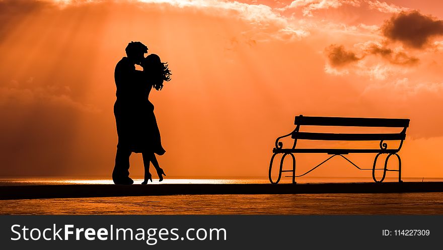 Silhouette, Sky, Sunrise, Sunset