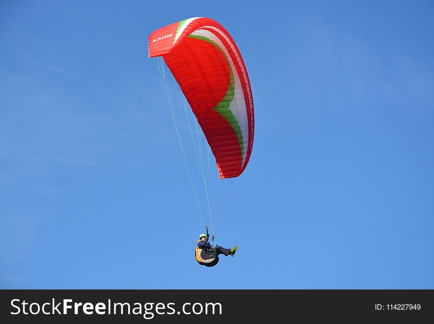 Air Sports, Paragliding, Sky, Parachute