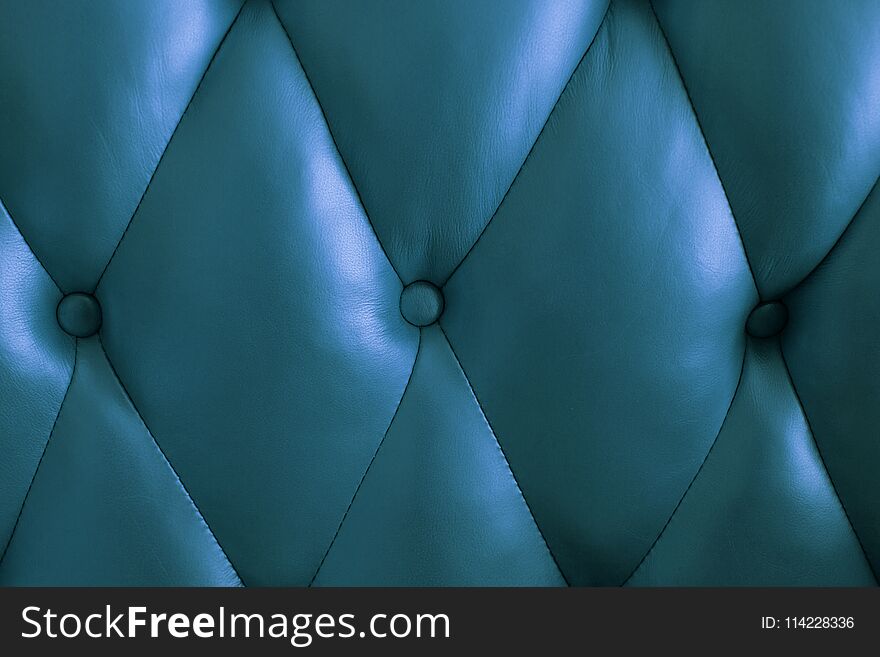 Blue texture of artificial leather.