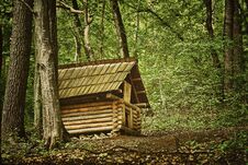 Small Barn In The Forest Stock Images