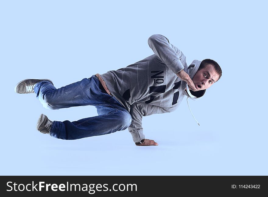 Portrait of a cheerful young man.isolated on a white background.