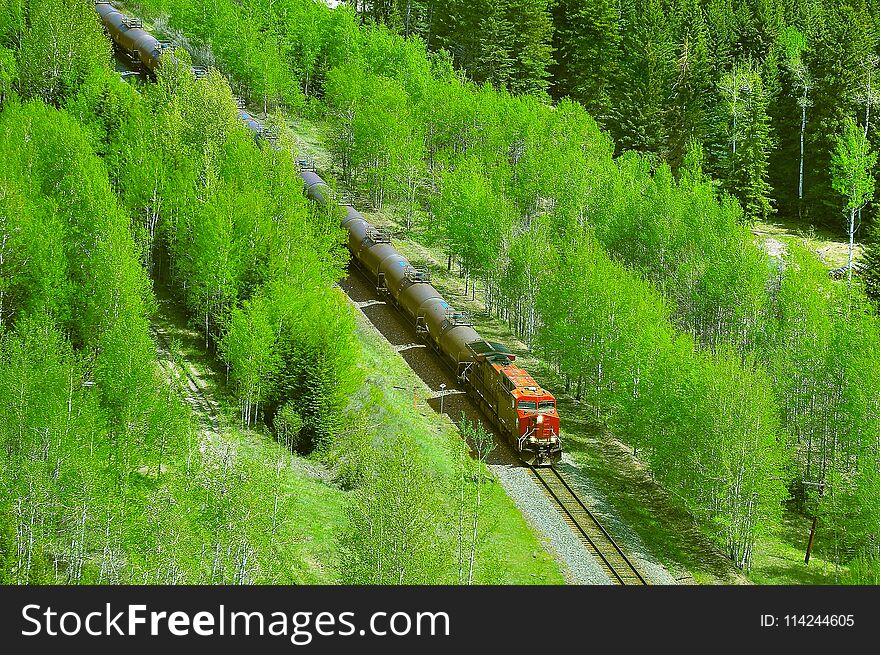 Freight train moves through Canadian Rockies to Vancouver. Freight train moves through Canadian Rockies to Vancouver.