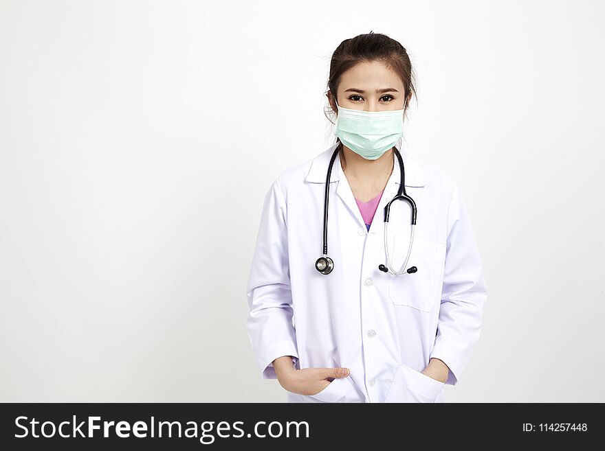 Asian woman Medical treatment. Portrait of professionalist wearing special mask. Surgery concept. Female doctor prepared for operation. Asian woman Medical treatment. Portrait of professionalist wearing special mask. Surgery concept. Female doctor prepared for operation.