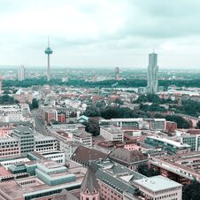 Aerial View Of Cologne From The Dom Cathedral. Royalty Free Stock Images
