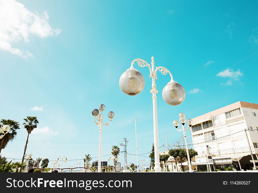 NAHARIYA, ISRAEL-MARCH 9, 2018: Street In The Center Of Nahariya, Israel