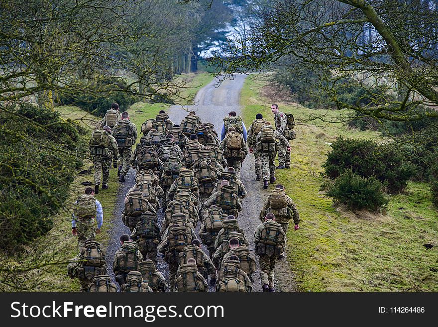 Military Men Walking