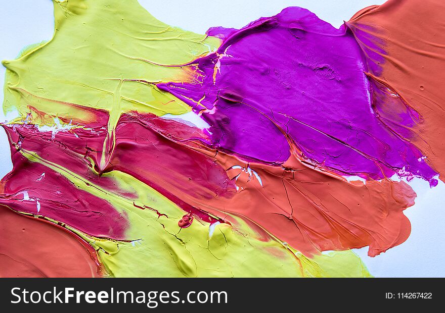 Multicolored Abstract Texture With Stains, Space For Text Or Image