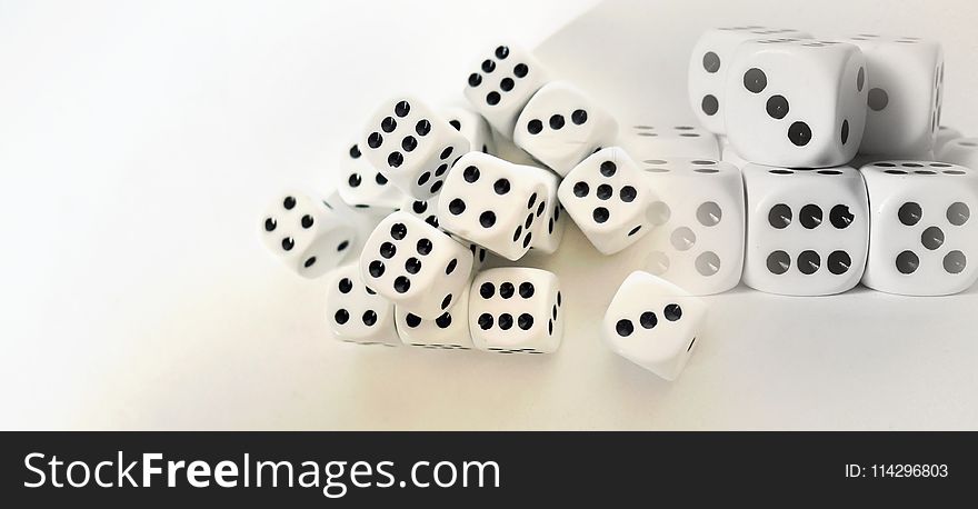 Dice, Dice Game, Black And White, Product Design