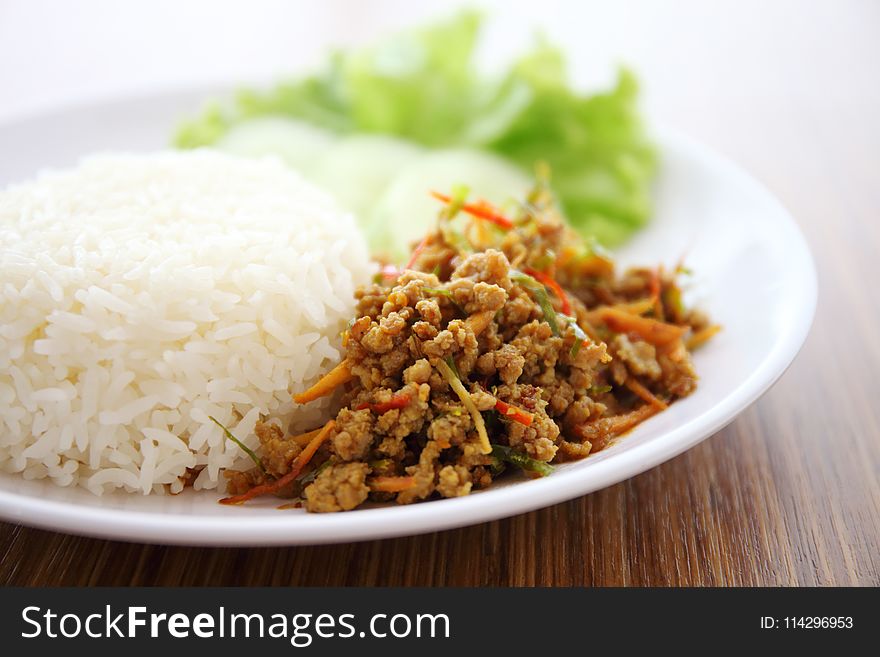Dish, Steamed Rice, Food, Rice