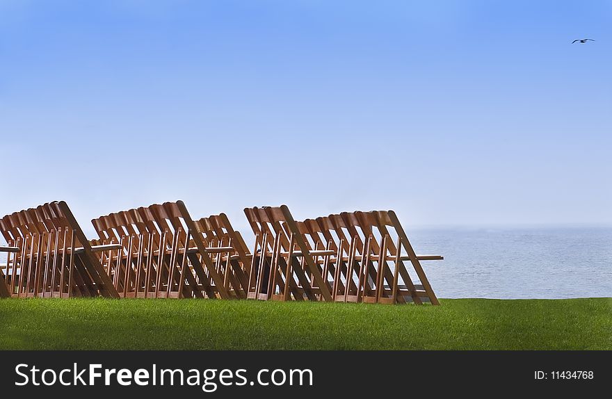 Empty Wooden Chairs