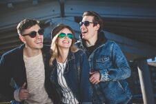 Group Of Young Adults Having Fun Spending The Day In The City Royalty Free Stock Photos Group Of Young Adults Having Fun Spending The Day In The City Royalty Free Stock Photos