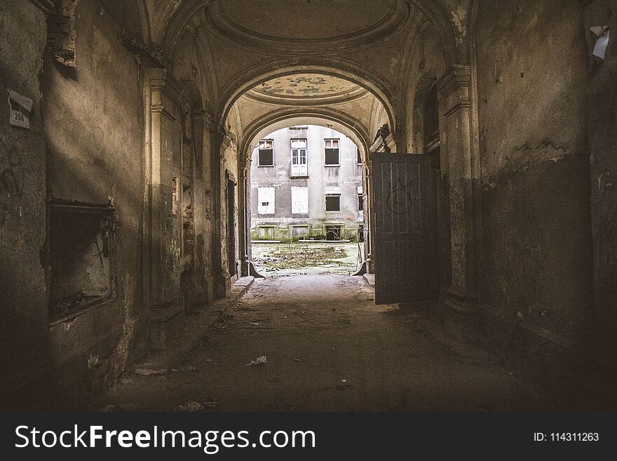 A Passage Of An Abandoned Tenant House