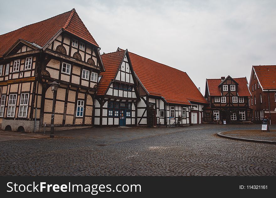 Brown and Red Buildings