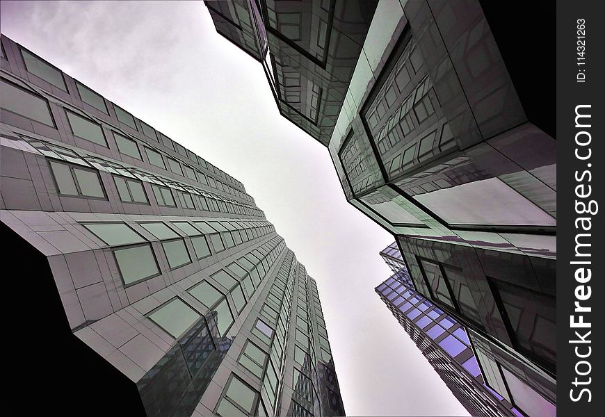 Low Angle Photography of Two Buildings