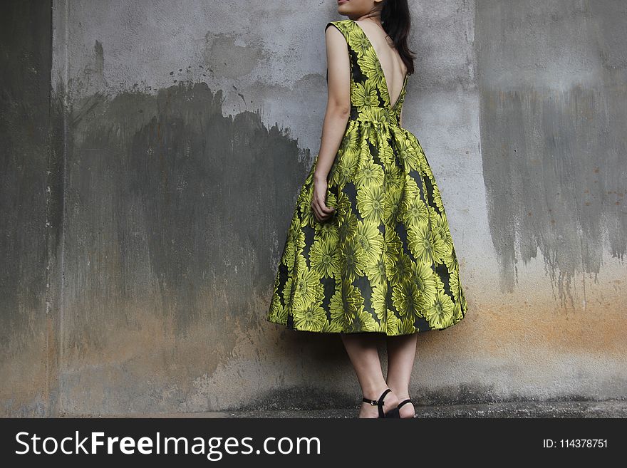 Photography of a Woman Wearing Green Dress