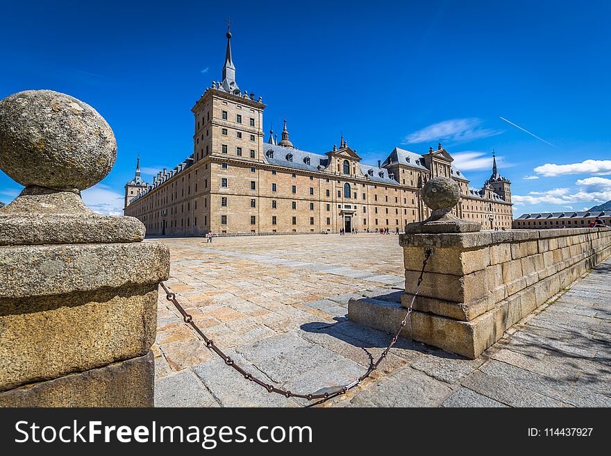 Royal Monastery of San Lorenzo de El Escorial near Madrid, Spain.