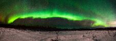 Aurora BorealisNorthern Lights Panorama From Fairbanks Alaska Stock Images